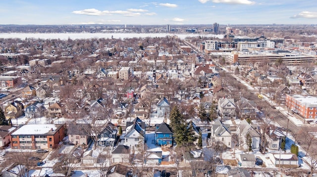 aerial view with a residential view