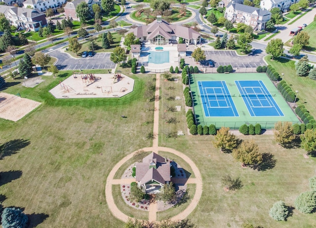 drone / aerial view featuring a residential view