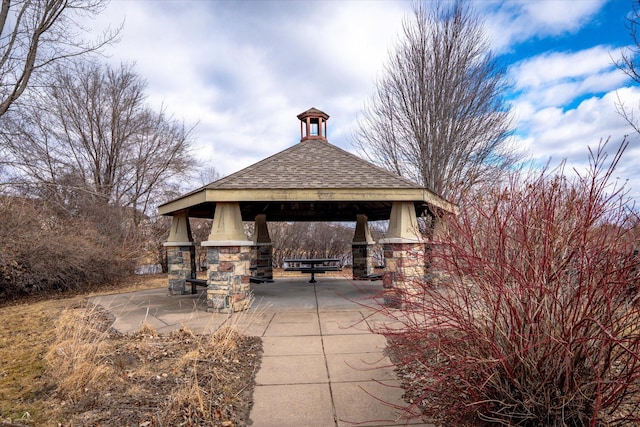 surrounding community with a gazebo