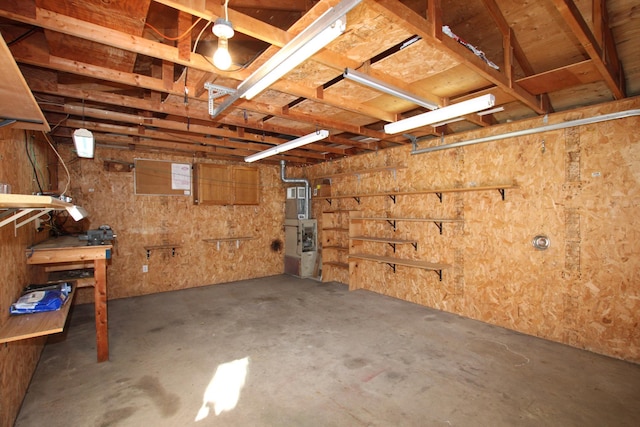 basement featuring a garage