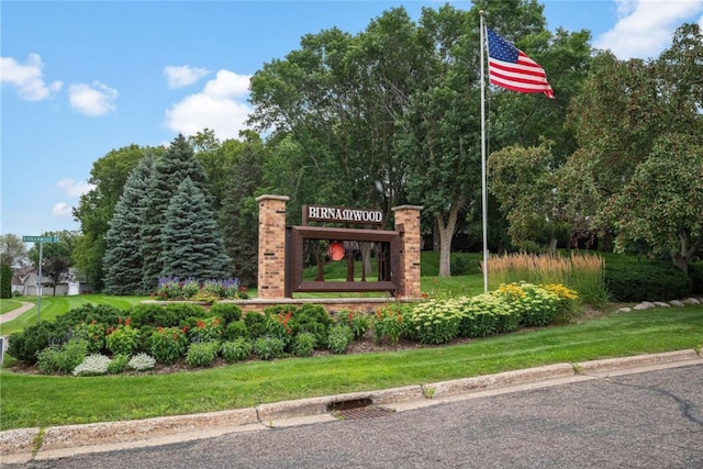 view of community sign