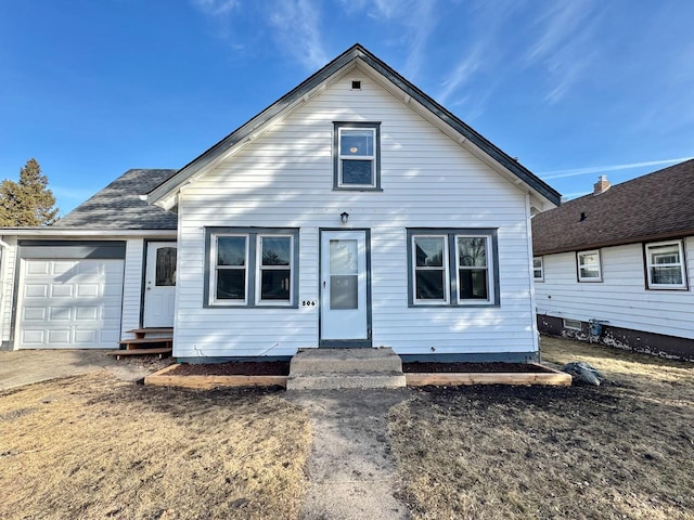 view of front of property featuring entry steps and an attached garage