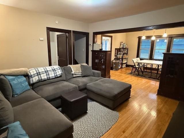 living room featuring wood finished floors