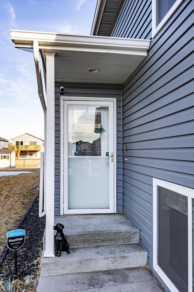 view of doorway to property