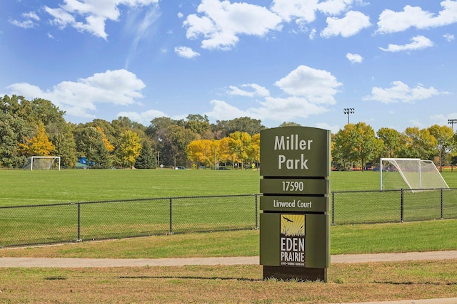 surrounding community with fence