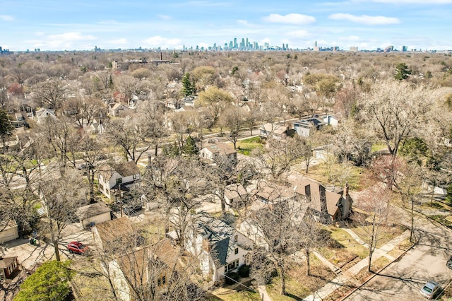birds eye view of property featuring a view of city