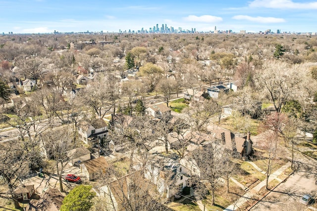 bird's eye view with a view of city