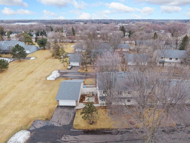 drone / aerial view with a residential view