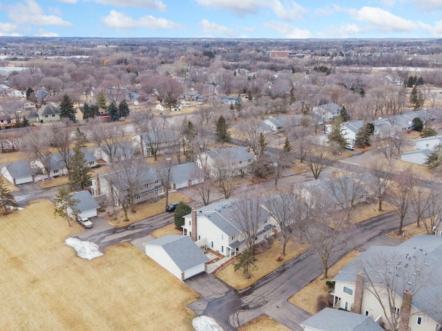 drone / aerial view with a residential view