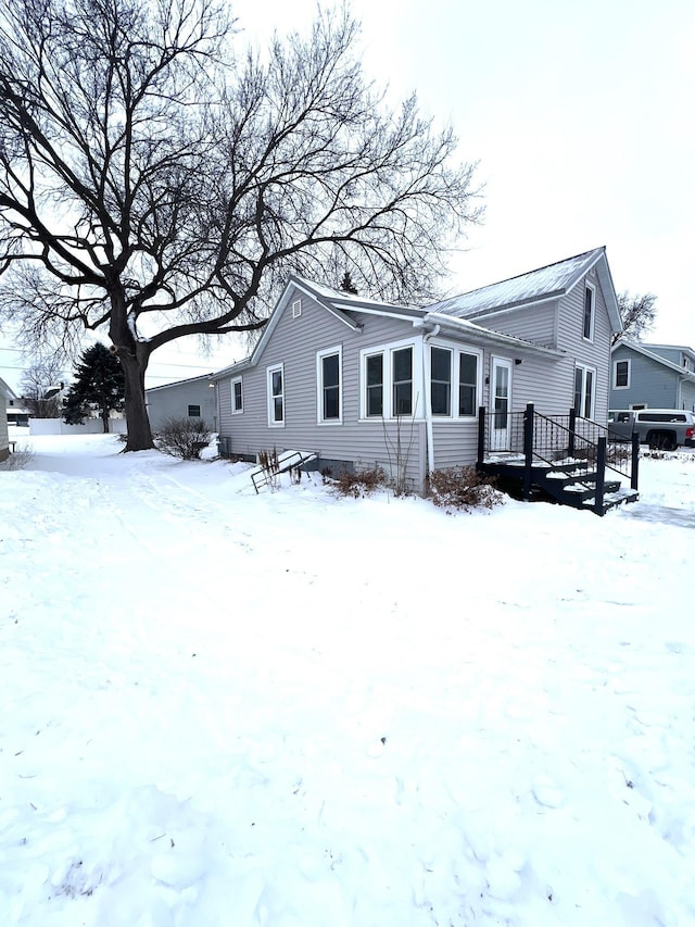 exterior space with a wooden deck