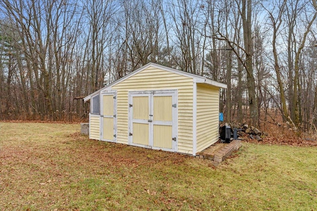 view of shed