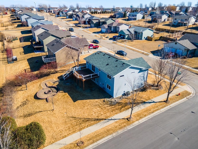 aerial view featuring a residential view