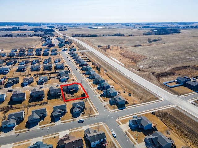 bird's eye view with a residential view