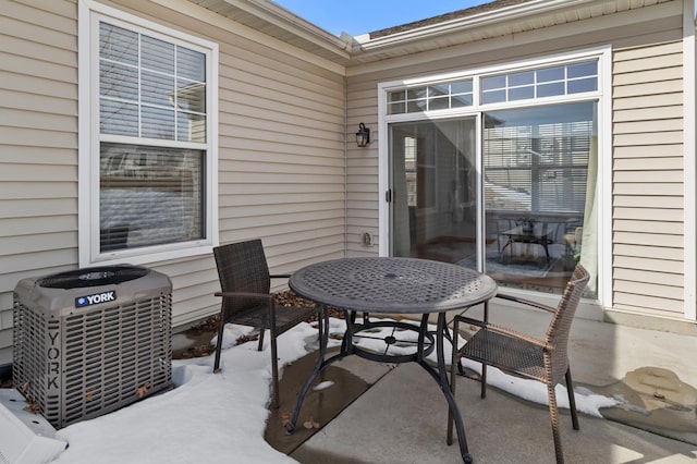 view of patio with central AC unit