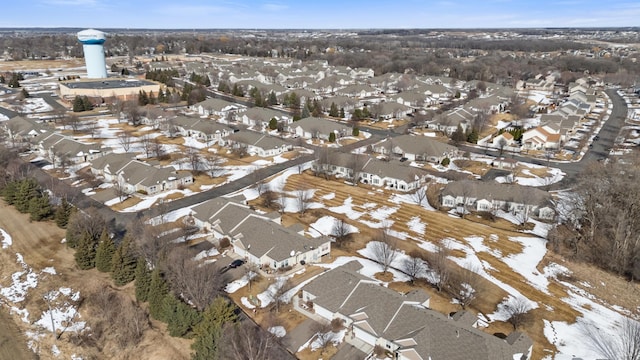 drone / aerial view with a residential view