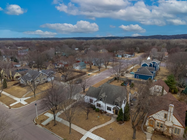 drone / aerial view with a residential view