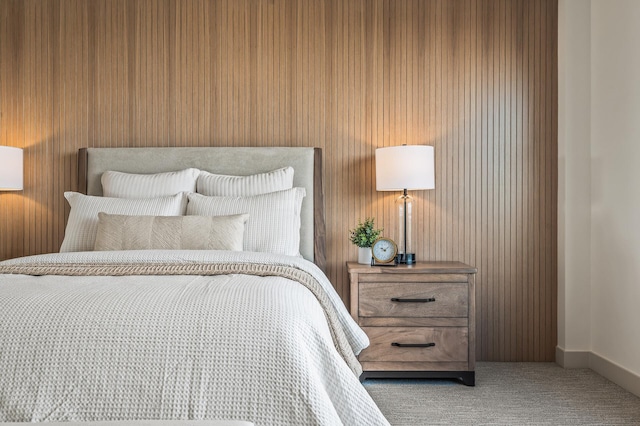 bedroom with carpet floors