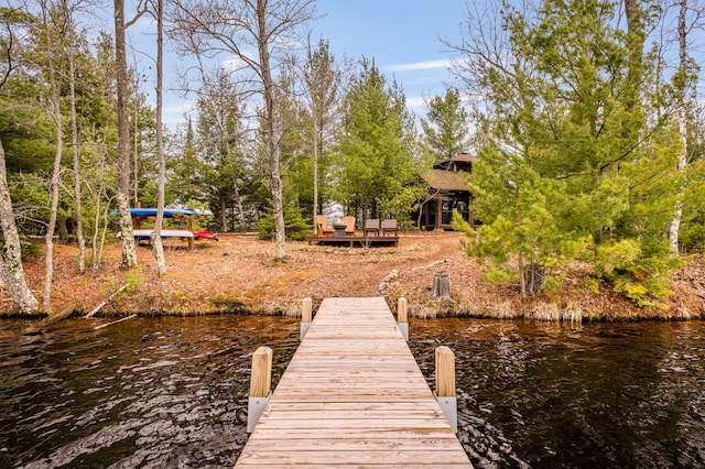 dock featuring a water view