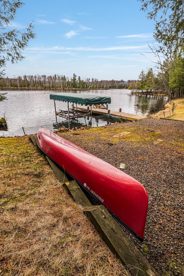 dock featuring a water view