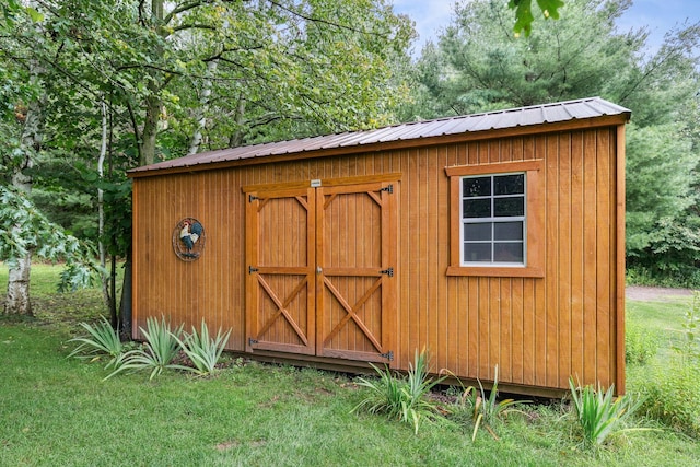 view of shed