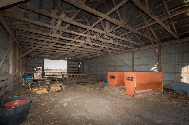 miscellaneous room with vaulted ceiling