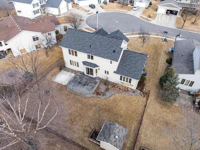 drone / aerial view with a residential view