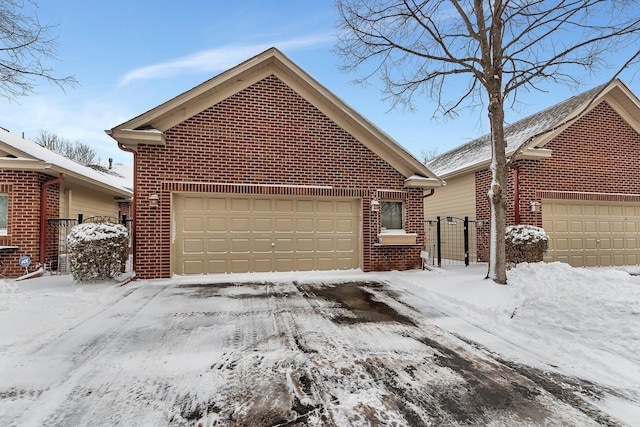 view of front of property featuring brick siding