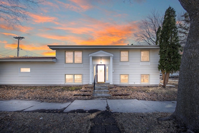 view of raised ranch