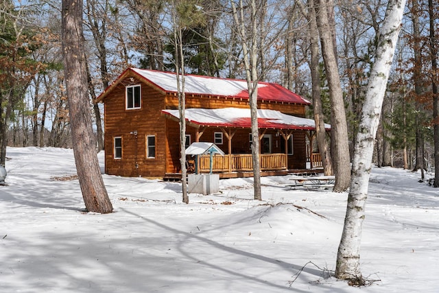 view of front of house with a porch