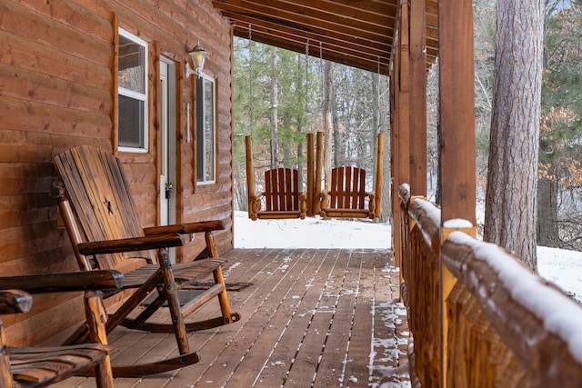 view of wooden terrace