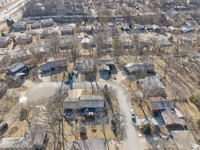 bird's eye view featuring a residential view