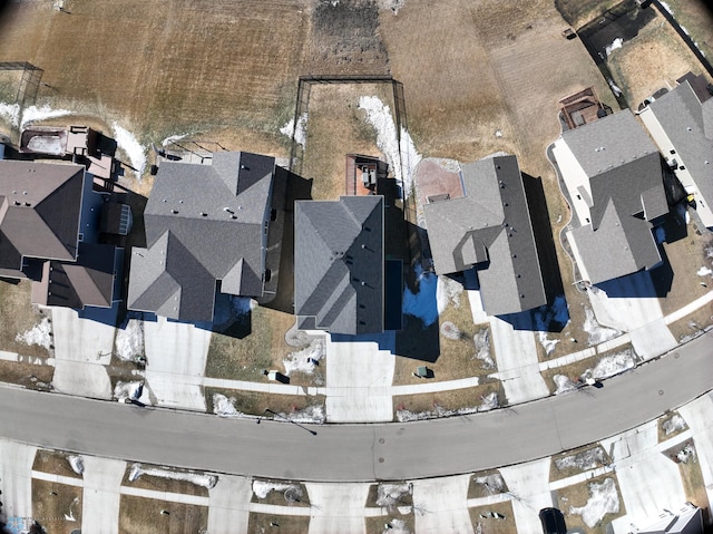 bird's eye view with a residential view