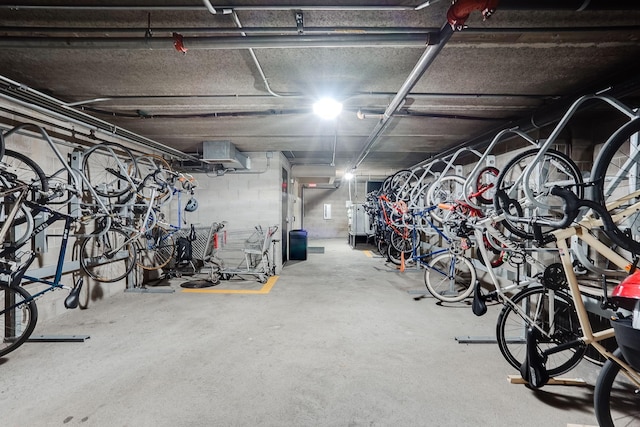 garage with bike storage