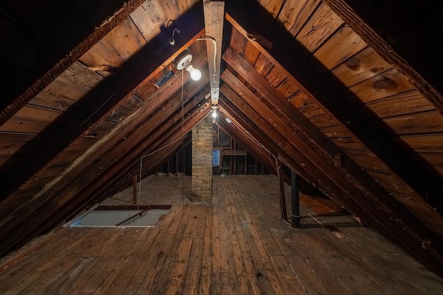 view of attic