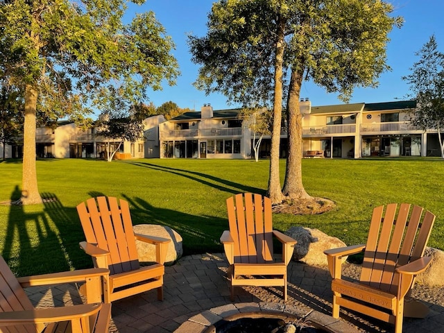 view of patio with a residential view