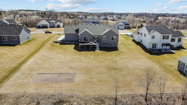 bird's eye view with a residential view