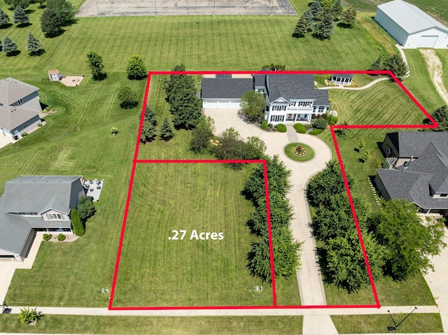 birds eye view of property featuring a residential view