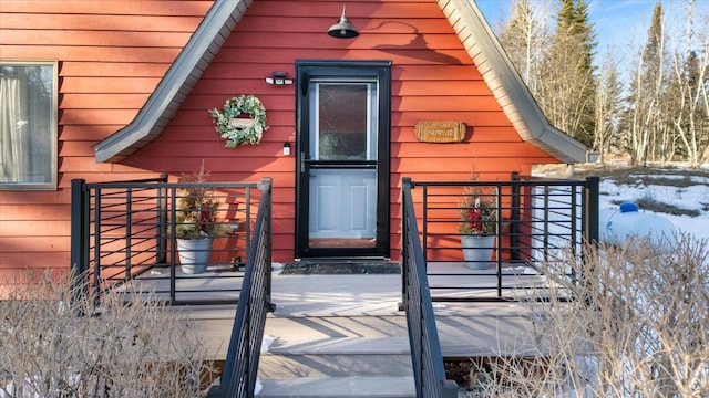 view of doorway to property