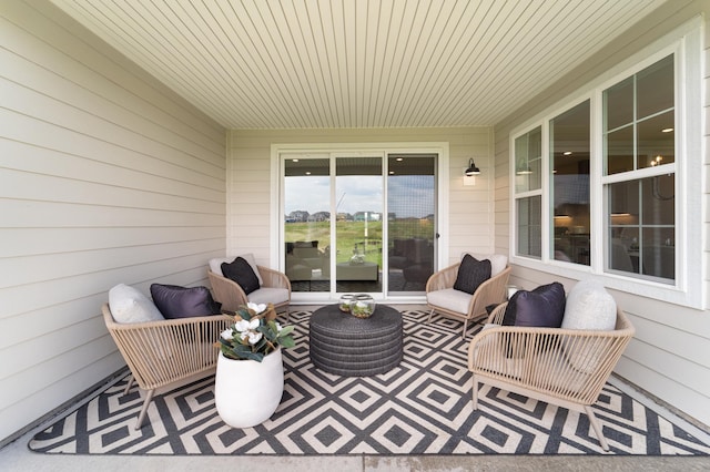 view of patio / terrace featuring an outdoor hangout area