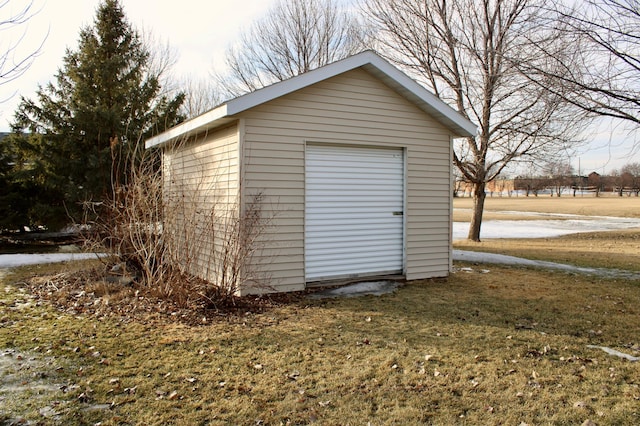 view of shed