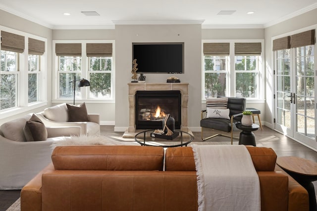 sunroom featuring french doors and healthy amount of natural light