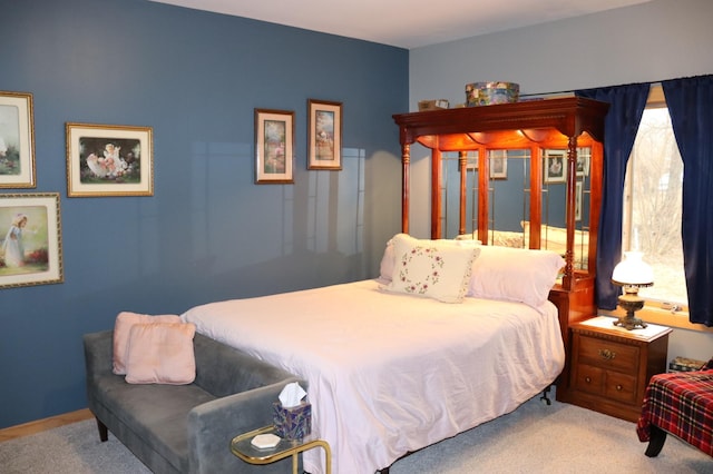 view of carpeted bedroom