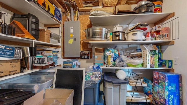 storage area featuring electric panel