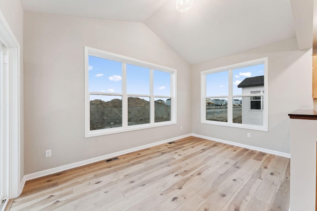 14403 107th Pl N, Maple Grove, MN 55369 - unfurnished room with light wood-style floors and vaulted ceiling