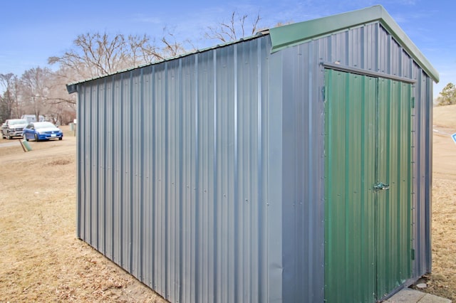 view of shed