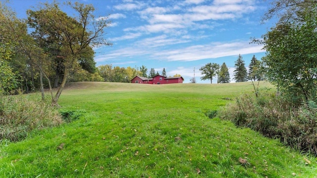 view of yard featuring a rural view