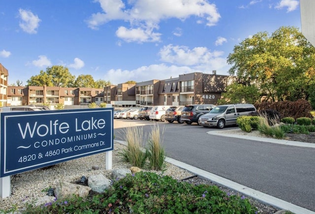 4820 Park Commons Dr Unit 218, Saint Louis Park, MN 55416 - community sign with a residential view and uncovered parking