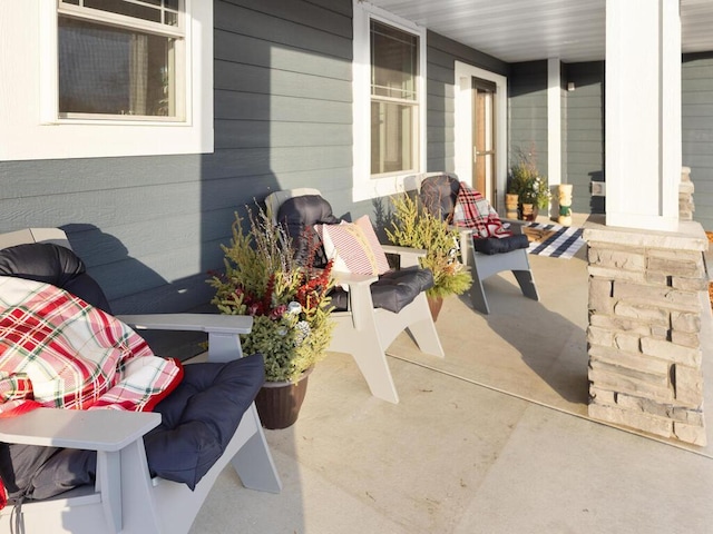 view of patio with covered porch