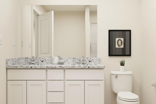 424 Wildflower Ct, Waverly, MN 55390 - bathroom with toilet, double vanity, and a sink
