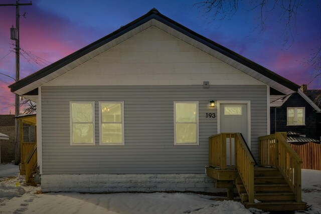 view of front of home